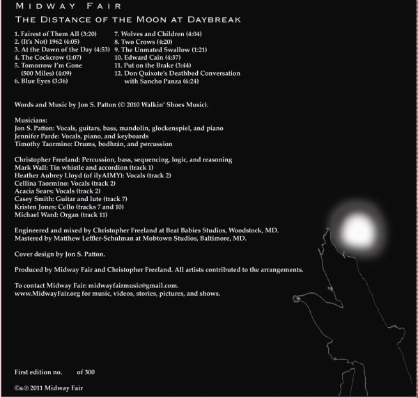 Midway Fair - The Distance of the Moon at Daybreak - reverse cover art